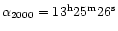 $\alpha_{2000}=13^{\rm h}25^{\rm m}26^{\rm s}$