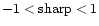 $-1<{\rm sharp}<1$