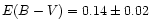$E(B-V)=0.14\pm 0.02$