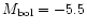 $M_{\rm bol} = -5.5$