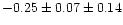 $-0.25 \pm 0.07 \pm 0.14$