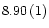 $8.90\,(1)$