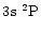 $3\element[]{s}\;\element[][2]{P}$