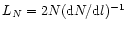 $L_N = 2 N ({\rm d}N/{\rm d}l)^{-1}$