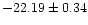 $-22.19\pm0.34$