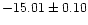 $-15.01\pm0.10$