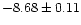 $-8.68\pm0.11$