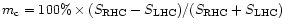 $m_{\rm c}=100\%\times(S_{\rm RHC}-S_{\rm LHC})/(S_{\rm RHC}+S_{\rm LHC})$