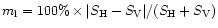 $m_{\rm l}=100\%\times\vert S_{\rm H}-S_{\rm V}\vert/(S_{\rm H}+S_{\rm V})$