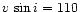 $v\,\sin i = 110$