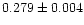 $0.279 \pm 0.004 $