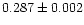 $0.287 \pm 0.002 $