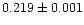 $0.219 \pm 0.001 $