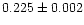 $0.225 \pm 0.002 $