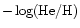 $-\log ({\rm He}/{\rm H})$