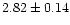 $2.82 \pm 0.14$
