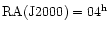 ${\rm RA(J2000)}=04^{\rm h}$