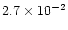 $2.7\times10^{-2}$