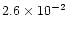 $2.6\times10^{-2}$