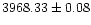 $3968.33 \pm 0.08$