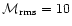 ${\cal M}_{\rm rms} = 10$