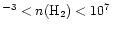 $^{-3} < n({\rm H}_2) <
10^7\,$