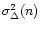 $\sigma_{\Delta}^2(n)$