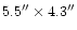 $5.5'' \times
4.3''$