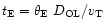 $t_{\rm E} = \theta_{\rm E} \ D_{\rm OL} / v_{\rm T}$