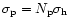 $\sigma_{\rm p} =
N_{\rm p} \sigma_{\rm h}$