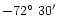 $-72{\hbox{$^\circ$ }}30{\hbox{$^\prime$ }}$