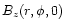 $B_{z}(r,\phi,0)$