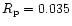 $R_{\rm p} = 0.035$