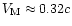 $V_{\rm M} \approx 0.32c$