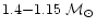 $1.4{-}1.15~{\cal
M}_{\odot}$