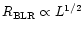$R_{\rm BLR} \propto L^{1/2}$