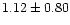 $1.12\pm0.80$