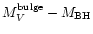 ${M}_V^{\rm bulge}-M_{\rm BH}$