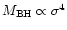$M_{\rm BH} \propto \sigma^4$