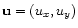 ${\bf u}=(u_x,u_y)$