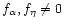 $f_\alpha,f_\eta\neq0$