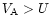 $V_{\rm A}>U$