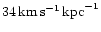 $34\,{\rm km\,s^{-1}}\,{\rm kpc}^{-1}$