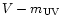 $V-m_{\rm UV}$