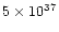 $5\times 10^{37}$