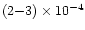 $(2{-}3) \times 10^{-4}$