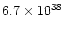 $6.7\times 10^{38}$