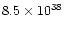 $8.5 \times 10^{38}$