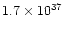 $1.7 \times 10^{37}$