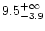 $9.5^{+\infty}_{-3.9}$